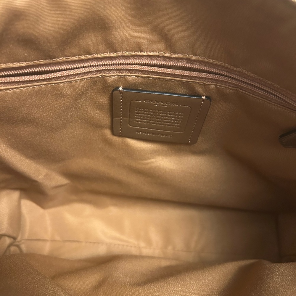 Coach Cream and Black Satchel - Picture 6 of 8